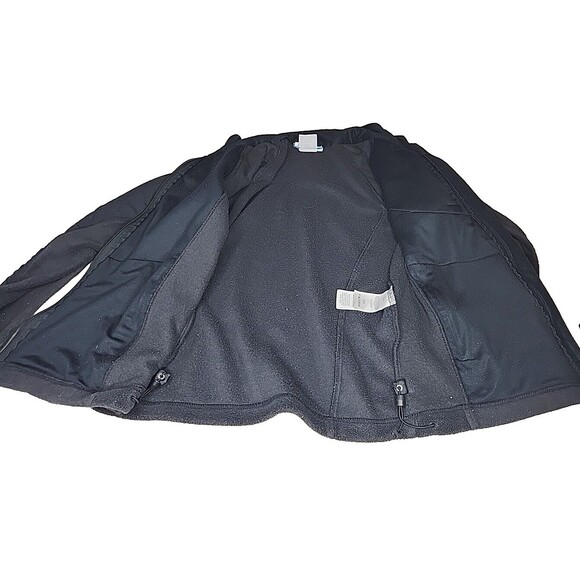 Columbia Fleece Jacket Womens Medium Black Full Zip fuzzy slim Gorpcore hiking - Picture 5 of 8